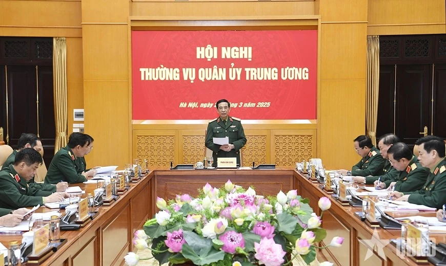 Đại tướng Phan Văn Giang kết luận hội nghị.