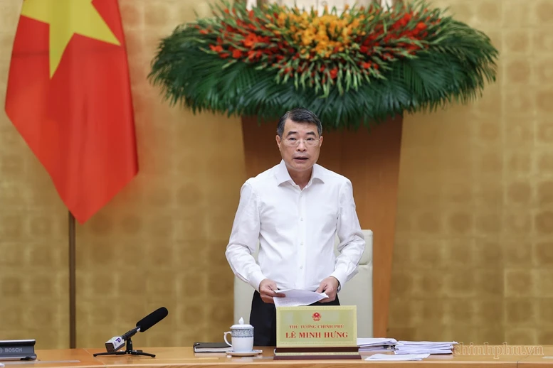 Thủ tướng Chính phủ Lê Minh Hưng phát biểu khai mạc phiên họp - Ảnh: chinhphu.vn/Nhật Bắc