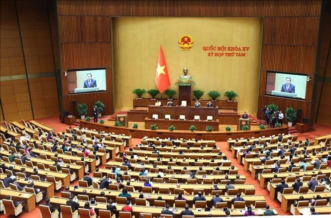Chủ tịch Quốc hội Trần Thanh Mẫn phát biểu bế mạc Kỳ họp thứ 8, Quốc hội Khóa XV.