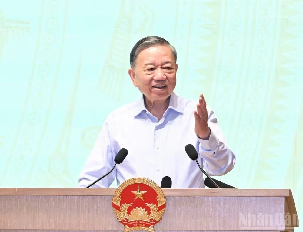 Tổng Bí thư, Chủ tịch nước Tô Lâm phát biểu ý kiến chỉ đạo Phiên họp Chính phủ thường kỳ tháng 6 và Hội nghị trực tuyến Chính phủ với các địa phương.