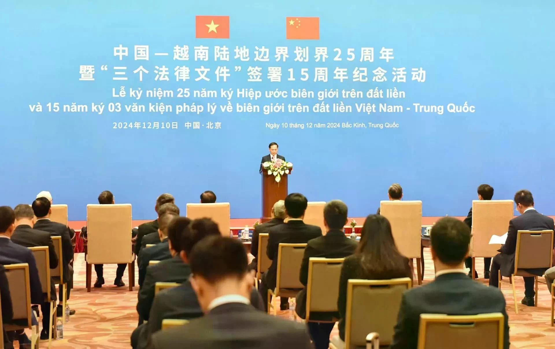 Phó Thủ tướng, Bộ trưởng Ngoại giao Bùi Thanh Sơn phát biểu tại Lễ kỷ niệm.