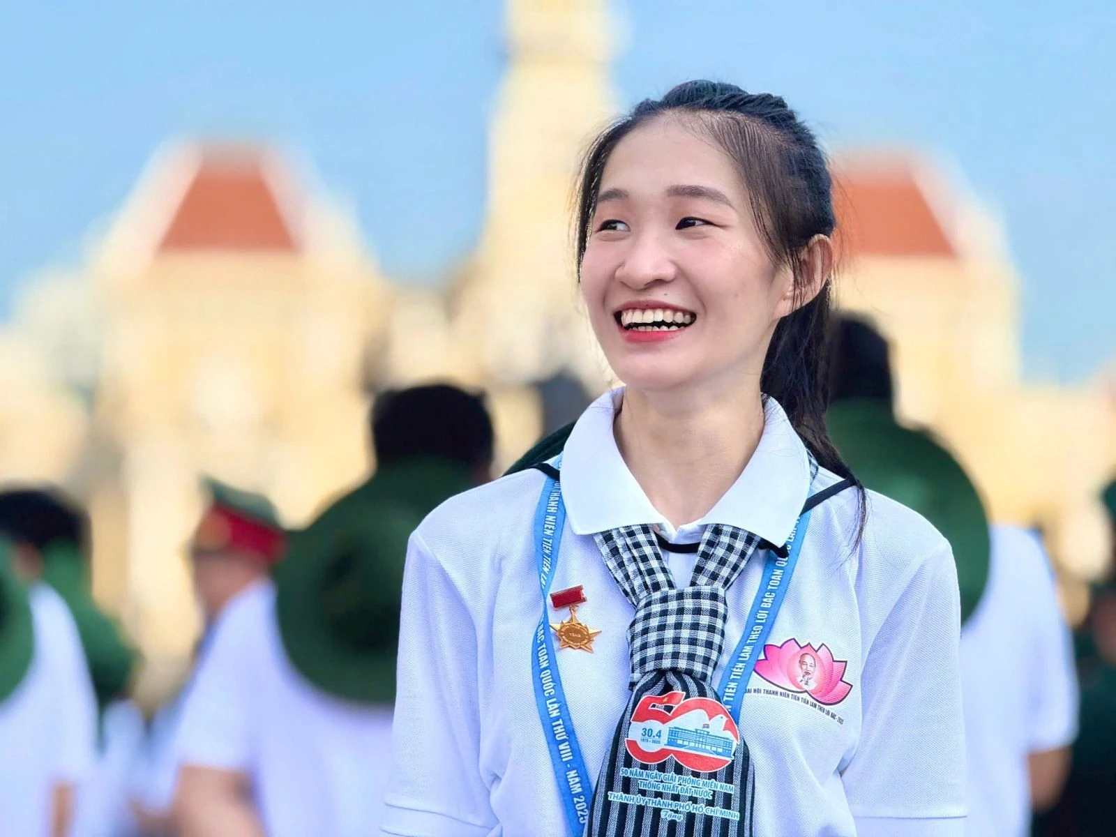 Chị Nguyễn Kim Hậu, Kiện tướng Quốc gia môn Vovinam năm 2024, học viên cao học tại Trường Đại học Sư phạm Thể dục Thể thao TP Hồ Chí Minh.