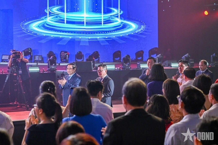 Thủ tướng Chính phủ Phạm Minh Chính và các đại biểu đến dự Lễ trao Giải Báo chí Quốc gia lần thứ XIX-2024.