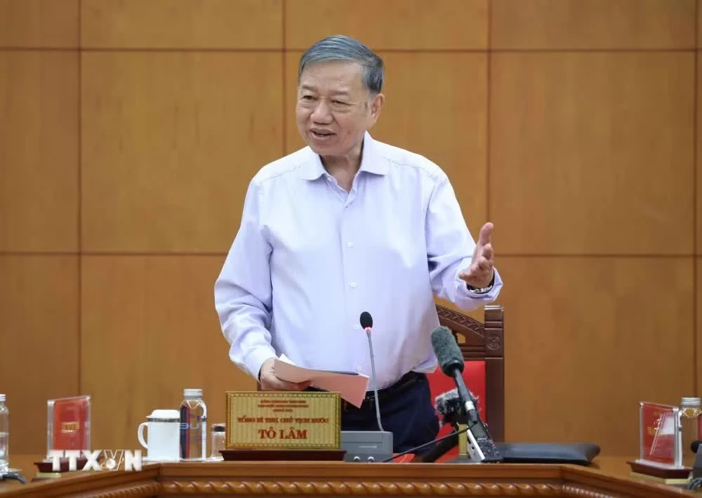 Tổng Bí thư, Chủ tịch nước Tô Lâm phát biểu chỉ đạo.