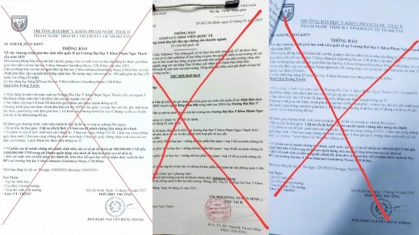 Trường ĐH Y khoa Phạm Ngọc Thạch đã có nhiều văn bản khuyến cáo nhưng sinh viên vẫn không cảnh giác dẫn đến bị lừa mất tiền.