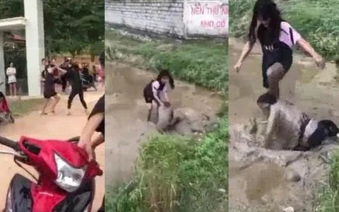 Một học sinh lớp 9 bị bạn cùng trường hành hung dã man.