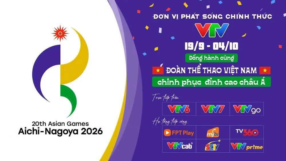 Khung giờ phát sóng thi đấu ASIAD 20 của VTV dự kiến từ 8-21 giờ hằng ngày từ ngày 19/9 đến 4/10.