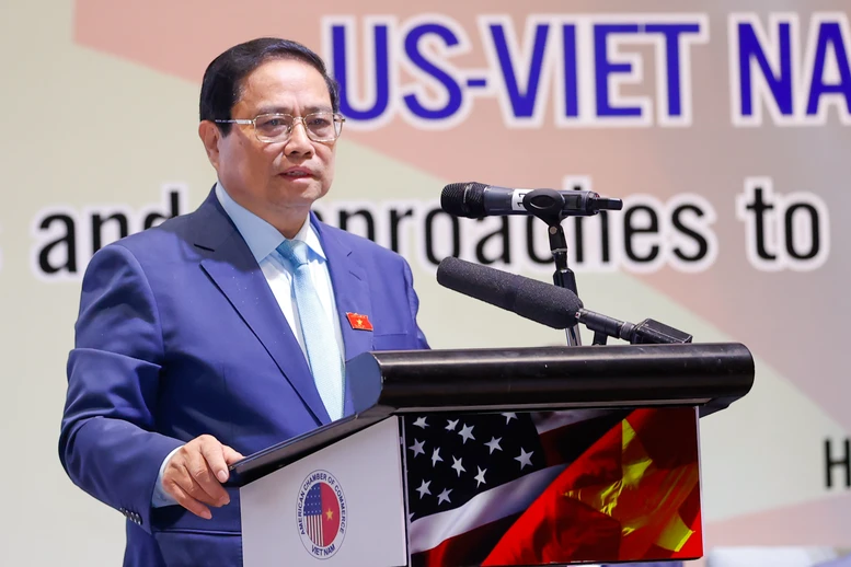 Thủ tướng Phạm Minh Chính nhấn mạnh thương mại là lĩnh vực hợp tác kinh tế lớn nhất, thành công nhất trong quan hệ Việt Nam-Hoa Kỳ.