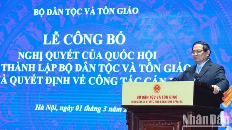 Thủ tướng Phạm Minh Chính phát biểu ý kiến chỉ đạo tại buổi lễ.