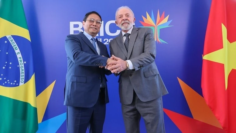 Thủ tướng Chính phủ Phạm Minh Chính và Tổng thống Brazil Luiz Inacio Lula da Silva.