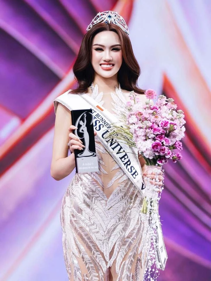 Trịnh Mỹ Anh giành danh hiệu Á hậu 1 Miss Universe Vietnam 2026.