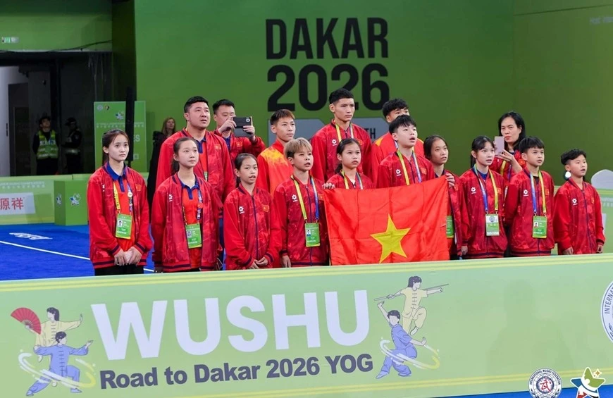 Đội tuyển wushu trẻ Việt Nam xếp hạng tư chung cuộc.