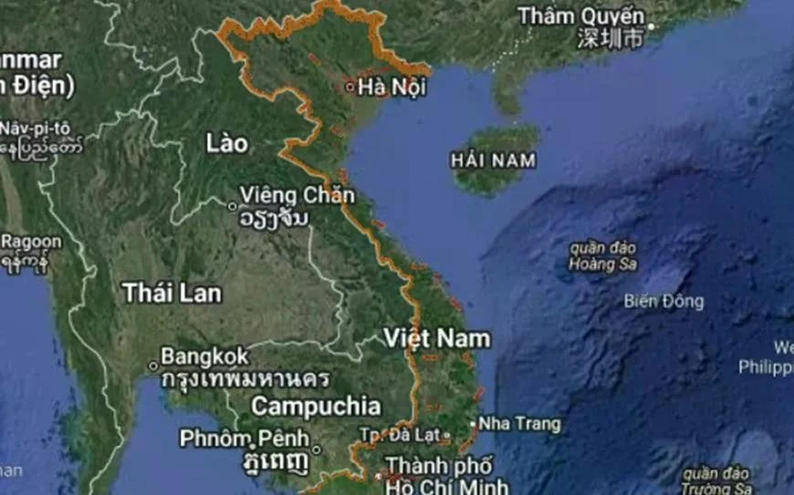 Trang web của Bộ Quốc phòng thể hiện đa phần khu vực biên giới trên đất liền đều thuộc vùng cấm hoặc hạn chế bay.