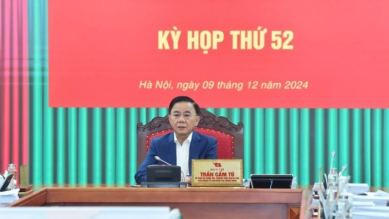Đồng chí Trần Cẩm Tú, Ủy viên Bộ Chính trị, Thường trực Ban Bí thư, Chủ nhiệm Ủy ban Kiểm tra Trung ương chủ trì Kỳ họp thứ 52 của Ủy ban Kiểm tra Trung ương Đảng.