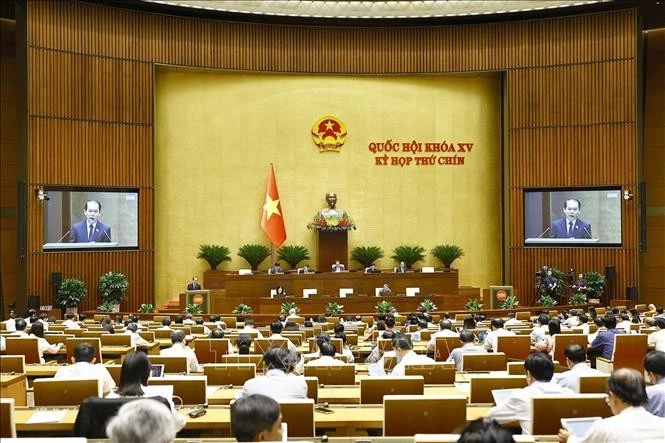 Quang cảnh phiên họp, sáng 17/5/2025.