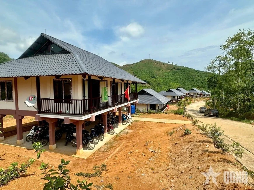 Một góc thôn Làng Nủ sau tái lập.