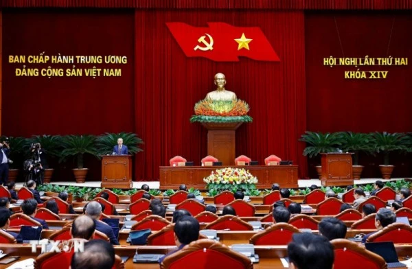 Tổng Bí thư Tô Lâm phát biểu bế mạc Hội nghị lần thứ hai Ban Chấp hành Trung ương Đảng khóa XIV.