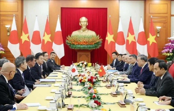 Tổng Bí thư Tô Lâm tiếp Chủ tịch Đảng Dân chủ Tự do (LDP), Thủ tướng Nhật Bản Ishiba Shigeru.