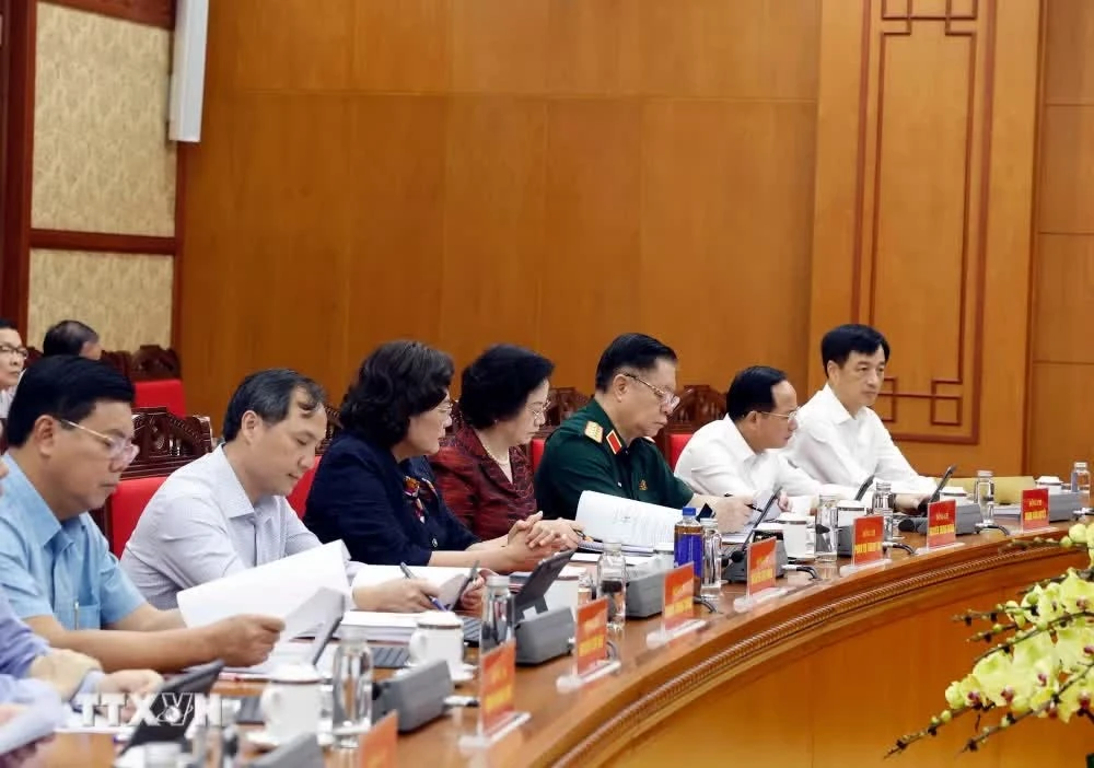 Các đại biểu tham dự buổi làm việc - Ảnh: TTXVN