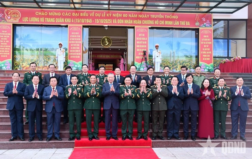 Tổng Bí thư Tô Lâm và các đại biểu tại lễ kỷ niệm.