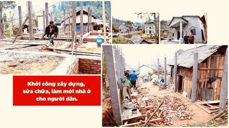 Phong trào đổi công, hỗ trợ nhau dựng nhà mới tiếp tục được nhân rộng, trở thành nét đẹp nghĩa tình ở các địa phương.