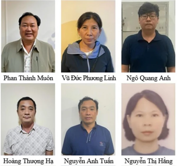 Một số bị can trong vụ án.