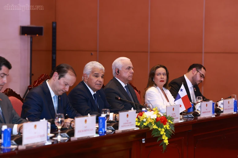 Tổng thống Panama José Raúl Mulino khẳng định Panama coi Việt Nam là đối tác ưu tiên hàng đầu tại khu vực châu Á - Thái Bình Dương - Ảnh: chinhphu.vn/Nhật Bắc