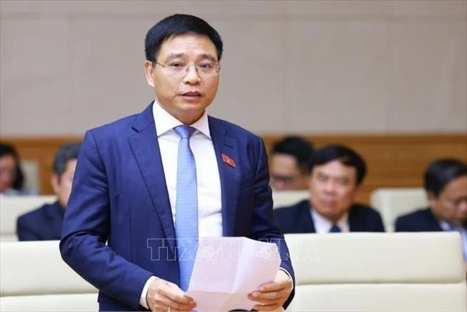 Bộ trưởng Bộ Tài chính Nguyễn Văn Thắng phát biểu nhận nhiệm vụ.