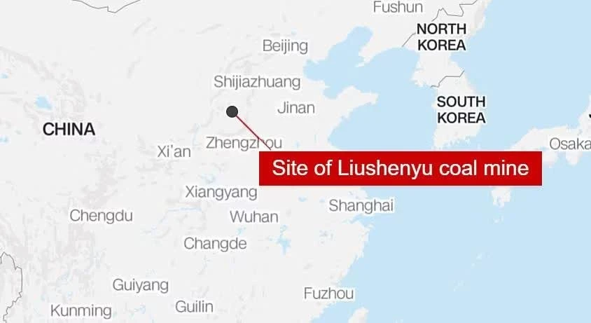 Vị trí mỏ than ở tỉnh Sơn Tây, Trung Quốc. Đồ họa: CNN