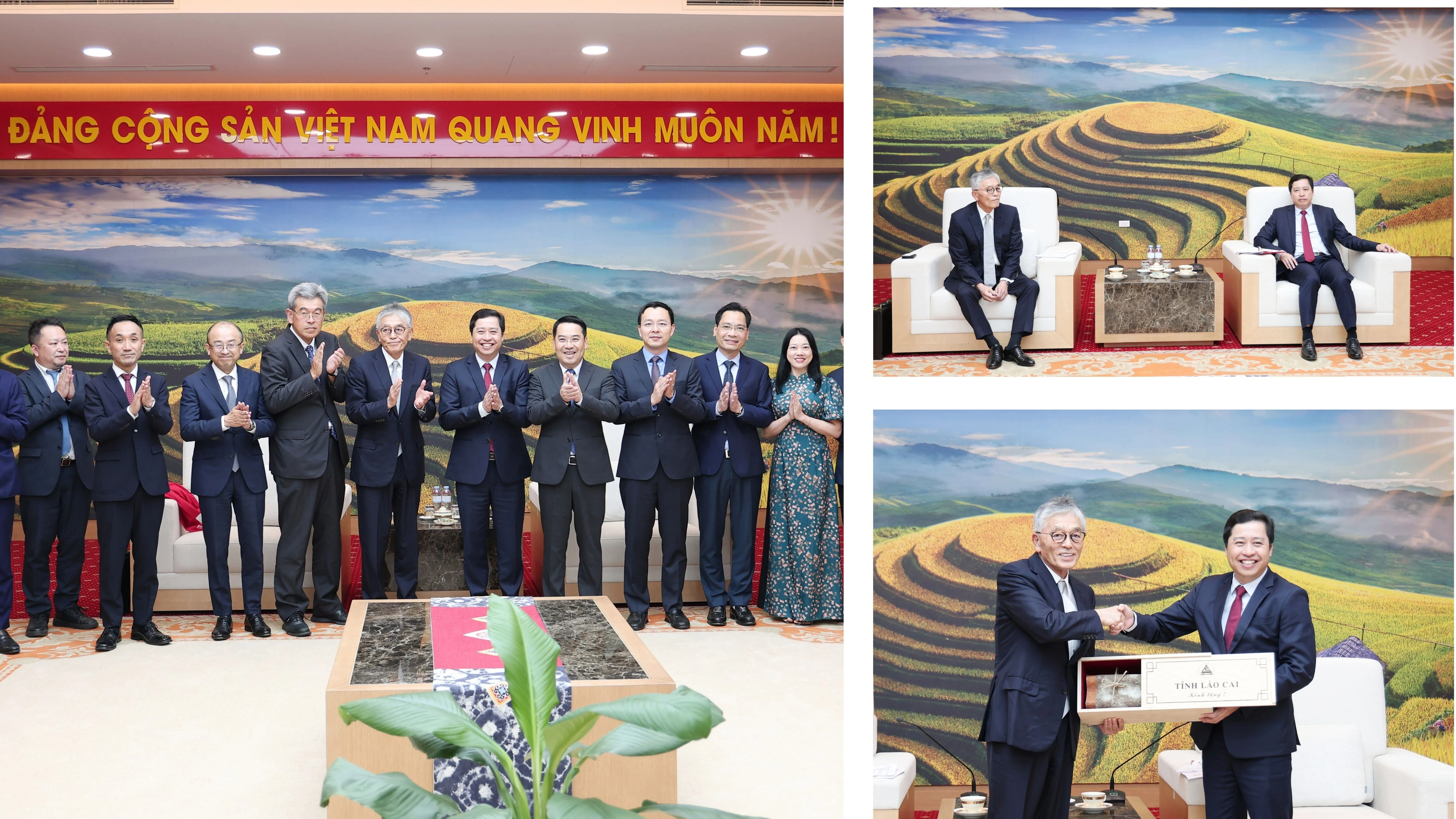Lào Cai đang tạo mọi điều kiện thu hút đầu tư nước ngoài vào địa phương. Trong ảnh: Bí thư Tỉnh ủy Dương Quốc Huy khẳng định, địa phương sẽ tạo mọi điều kiện thuận lợi để Công ty Cổ phần Erex (Nhật Bản) triển khai các dự án trên địa bàn.