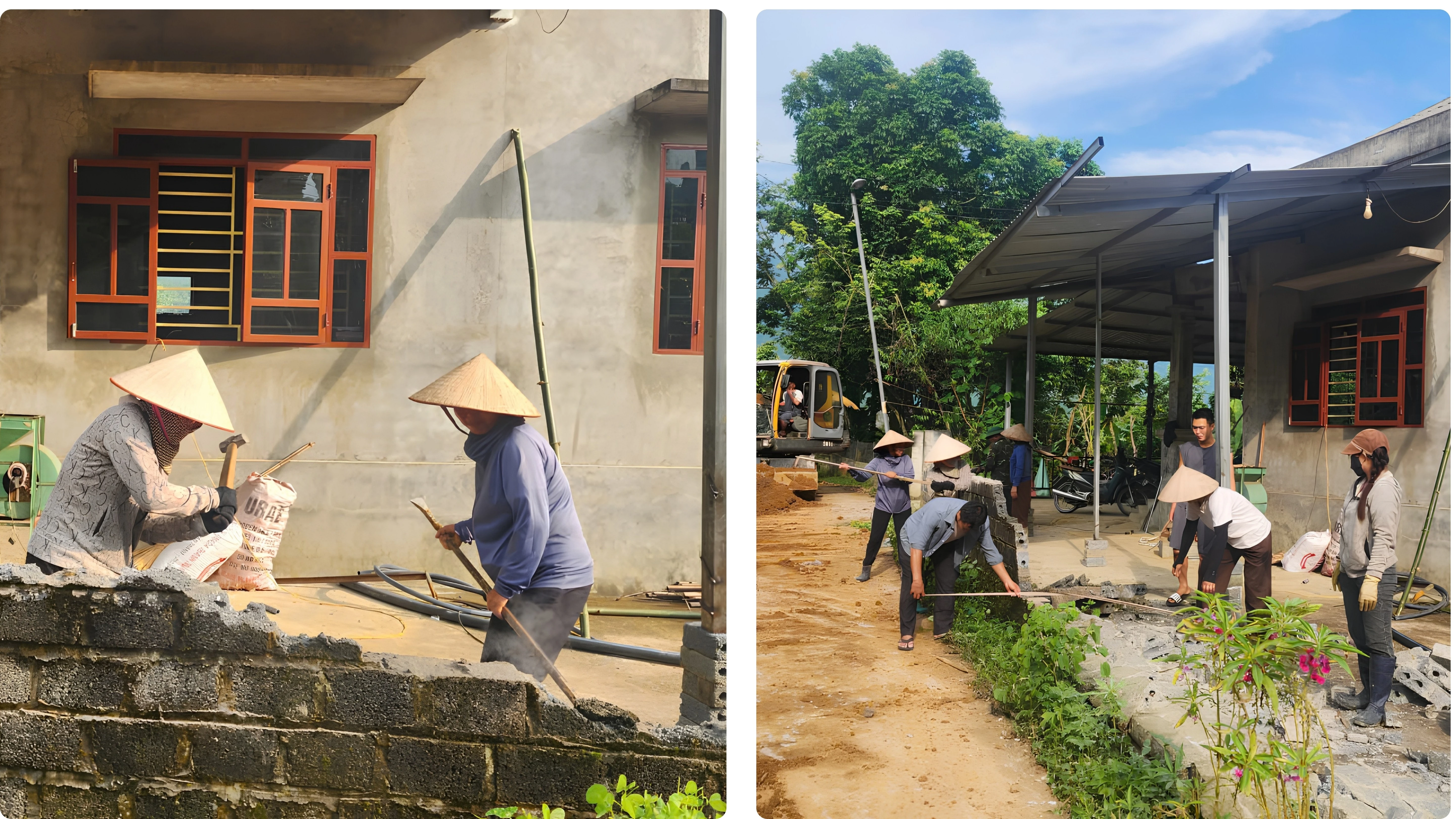 Người dân xã Văn Chấn dỡ rào, hiến đất mở rộng đường giao thông nông thôn.