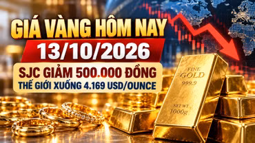 Giá vàng hôm nay 13/10: Vàng miếng, vàng nhẫn đồng loạt giảm trước CPI Mỹ