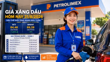 Giá xăng dầu hôm nay 31/8/2026: Dầu thế giới bật tăng đầu tuần