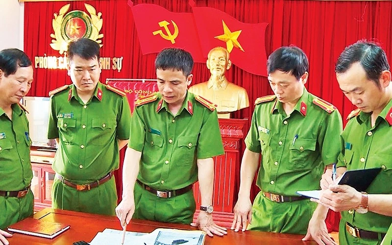 Phòng Cảnh sát hình sự, Công an tỉnh Thanh Hóa họp bàn phá án.