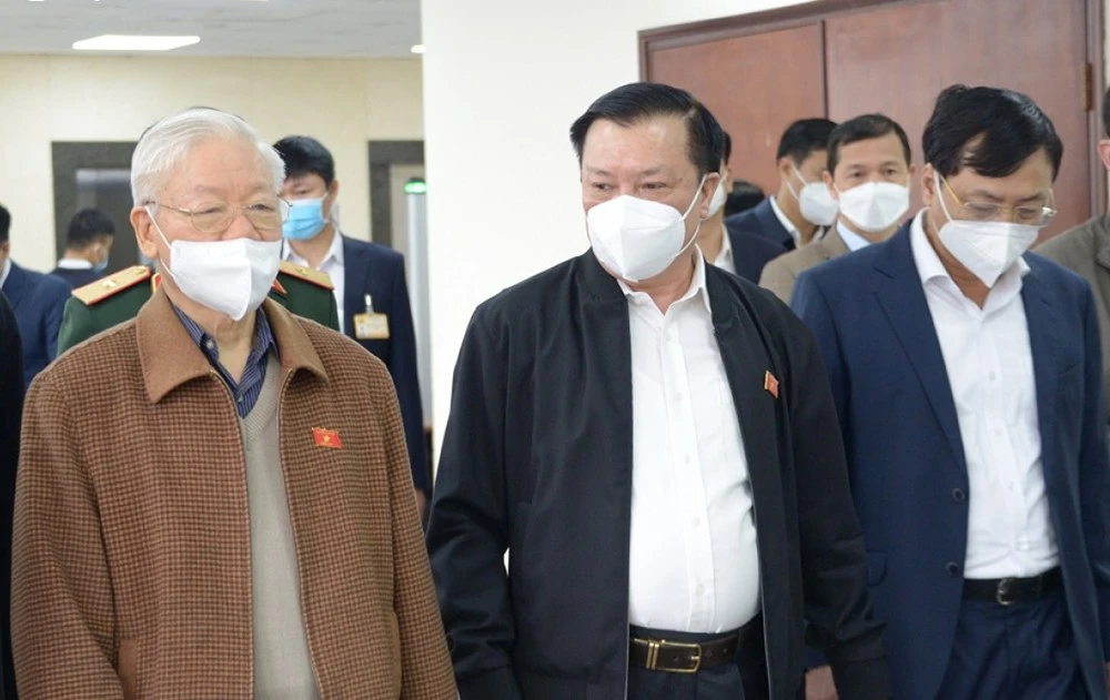 Tổng Bí thư Nguyễn Phú Trọng tiếp xúc cử tri Hà Nội ảnh 1
