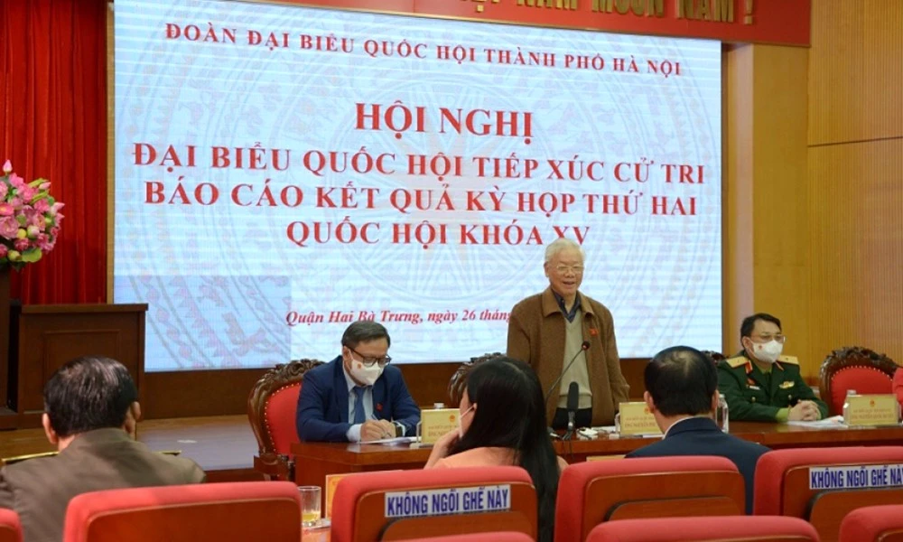 Tổng Bí thư Nguyễn Phú Trọng tiếp xúc cử tri Hà Nội ảnh 2