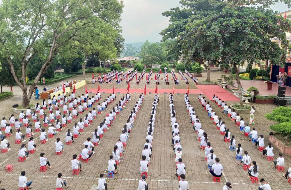 Quang cảnh Lễ khai giảng.