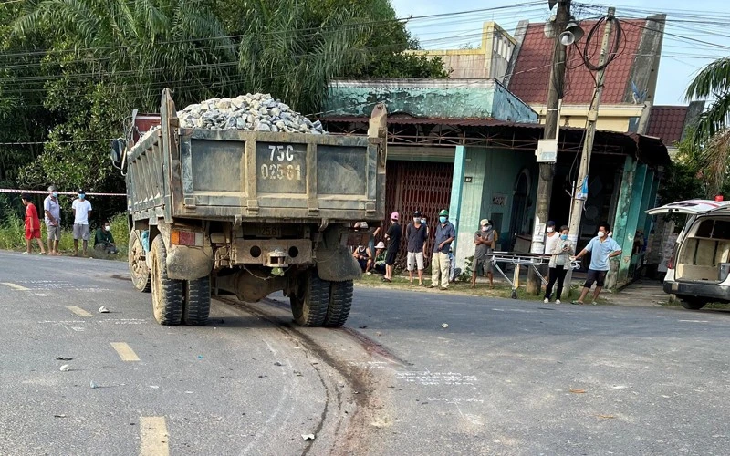 Hiện trường vụ tai nạn.