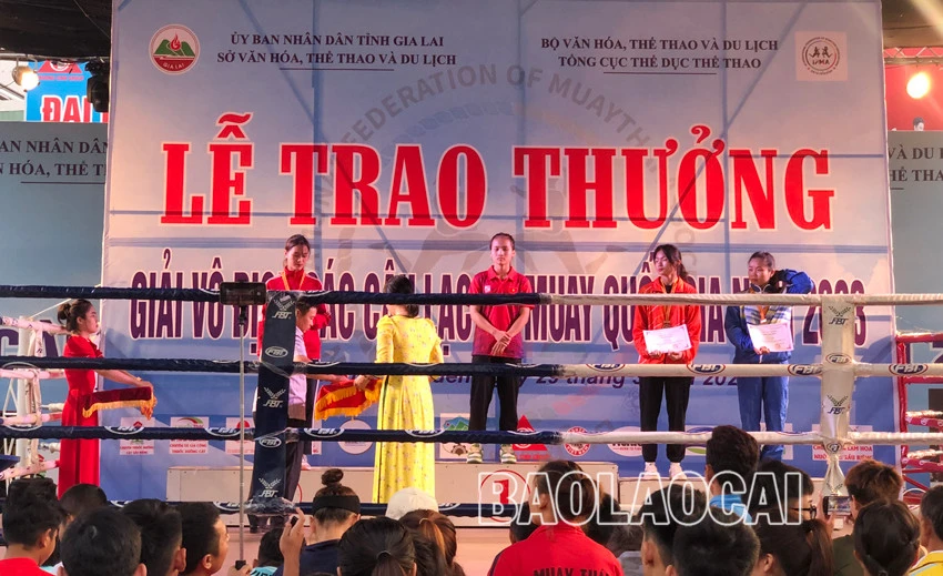 Lào Cai có 4 võ sĩ đoạt huy chương tại Giải Vô địch các câu lạc bộ Muay quốc gia ảnh 3
