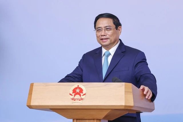 Thủ tướng Phạm Minh Chính phát biểu tại hội nghị.