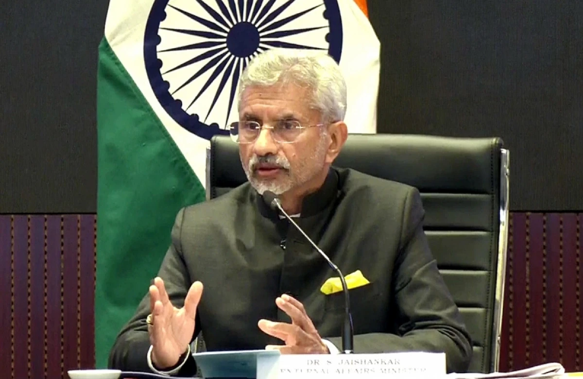 Ngoại trưởng Ấn Độ Jaishankar tại buổi họp báo kết thúc Hội nghị Ngoại trưởng G20.