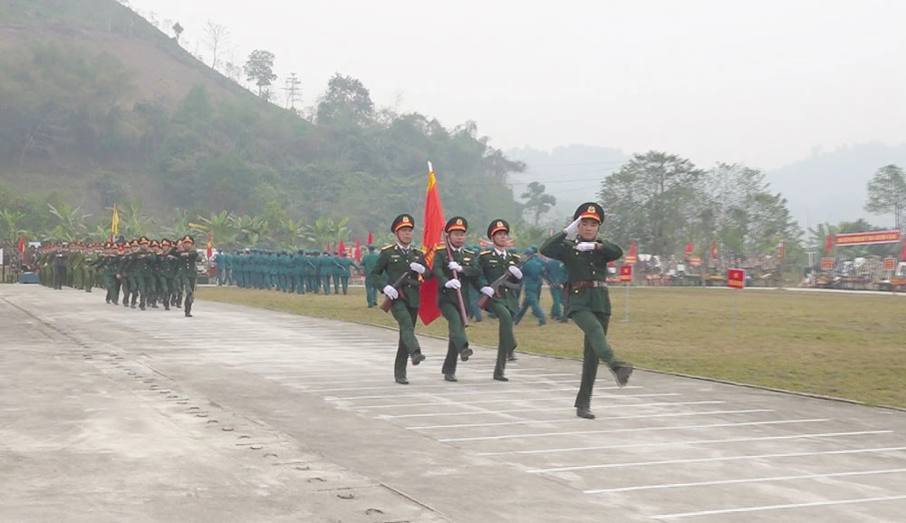 Nhiều địa phương đồng loạt tổ chức Lễ ra quân quân huấn luyện năm 2023 ảnh 2