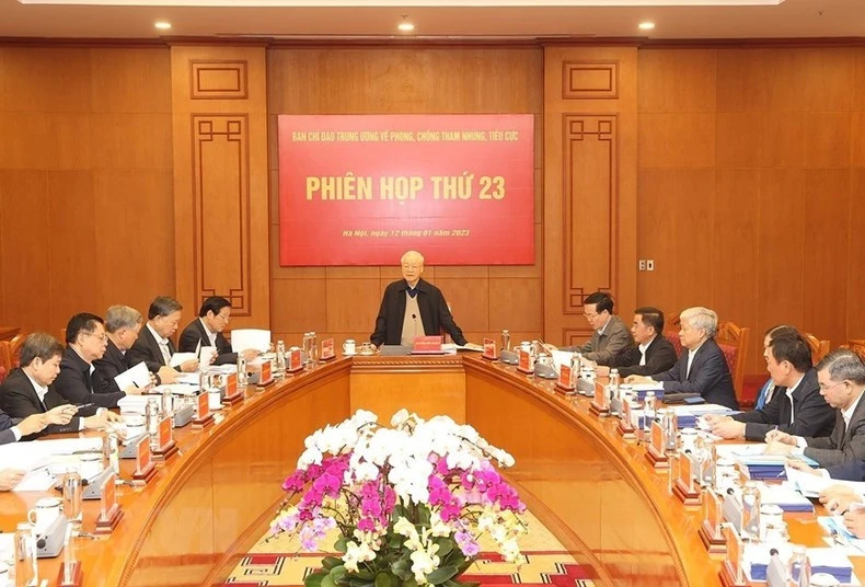 Tổng Bí thư chủ trì Phiên họp Ban Chỉ đạo Trung ương về phòng, chống tham nhũng ảnh 1