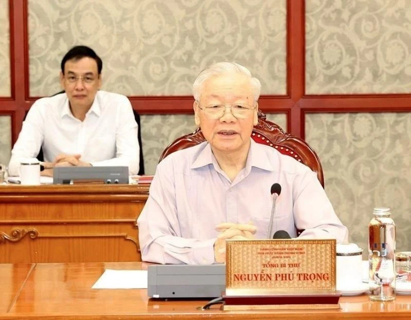 Tổng Bí thư Nguyễn Phú Trọng chủ trì cuộc họp Bộ Chính trị, Ban Bí thư ảnh 1