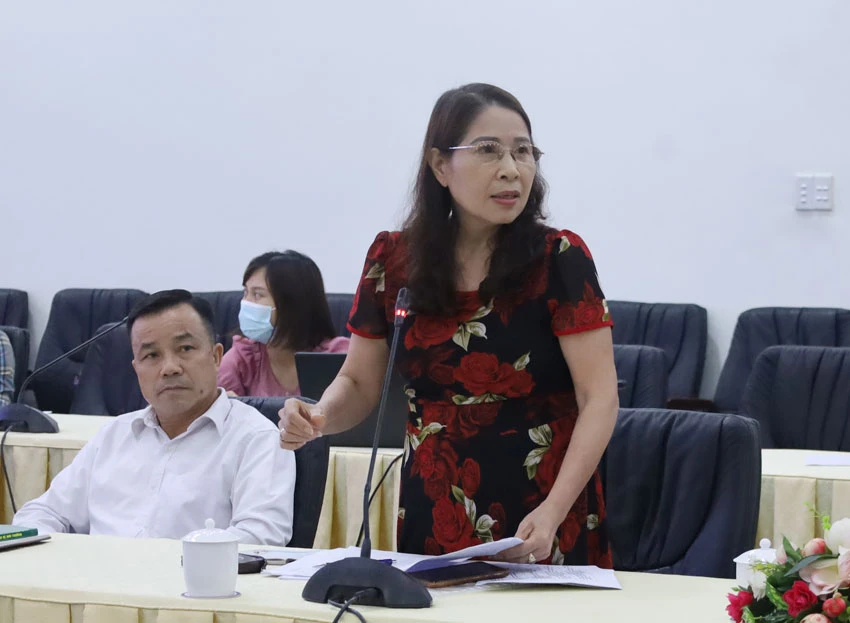 Đại biểu nêu ý kiến tại hội nghị.