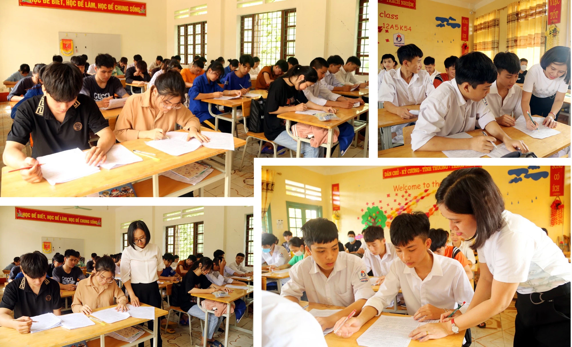 Thầy và trò các trường tích cực ôn thi tốt nghiệp trung học phổ thông năm 2022.