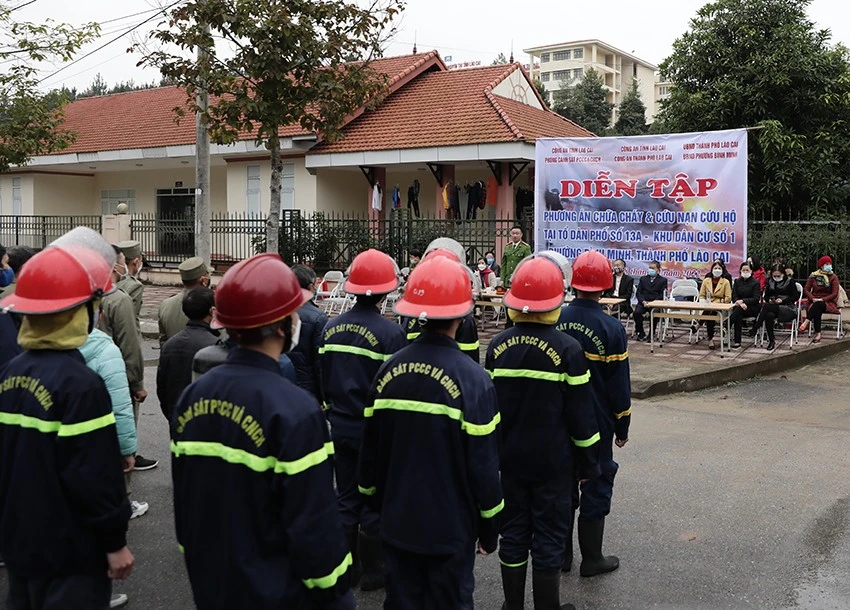 Quang cảnh buổi diễn tập.