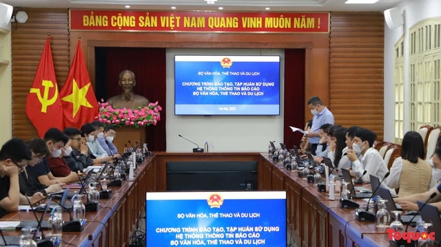 Tấp huấn sử dụng Hệ thống thông tin báo cáo của Bộ Văn hoá, Thể thao và Du lịch - Ảnh 1. Tấp huấn sử dụng Hệ thống thông tin báo cáo của Bộ Văn hoá, Thể thao và Du lịch - Ảnh 1.