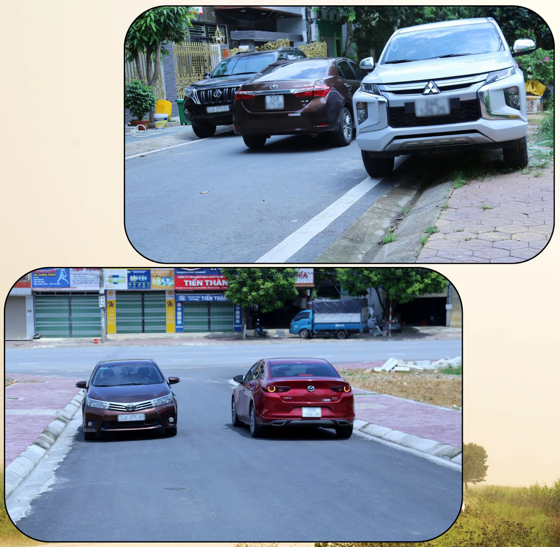 Lòng đường hẹp là thực trạng ở nhiều tuyến phố (ảnh chụp tại một tuyến phố thuộc phường Nam Cường, thành phố Lào Cai).