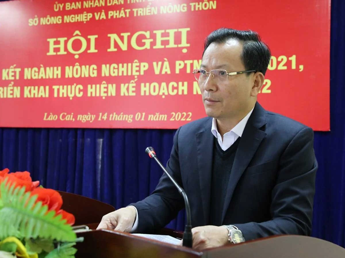 Phó Chủ tịch UBND tỉnh Hoàng Quốc Khánh phát biểu tại hội nghị.